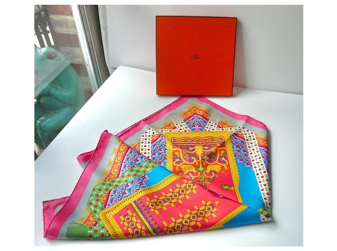 Hermès HERMES Sciarpa "Brins d’or" Ottime Condizioni Multicolore - vista 2