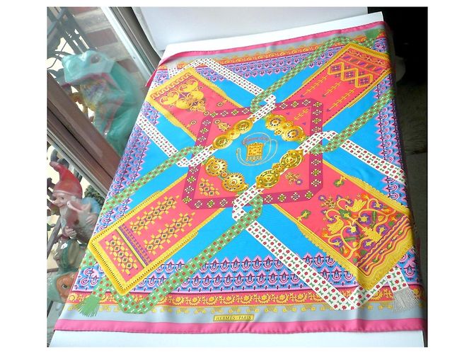 Hermès HERMES Sciarpa "Brins d’or" Ottime Condizioni Multicolore - vista 3