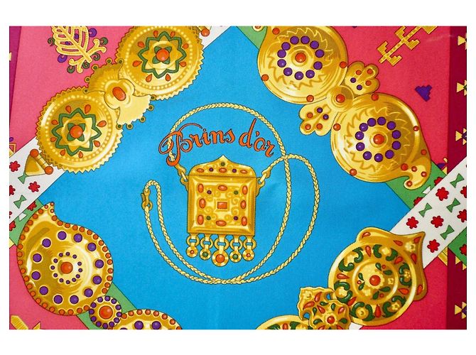 Hermès HERMES Sciarpa "Brins d’or" Ottime Condizioni Multicolore - vista 5