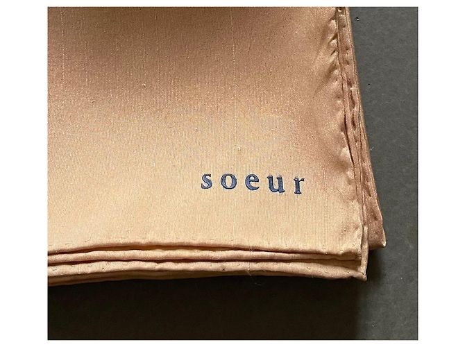 beige gold wildseide Tuch oder Bandana Soeur T.U Golden - Ansicht 4