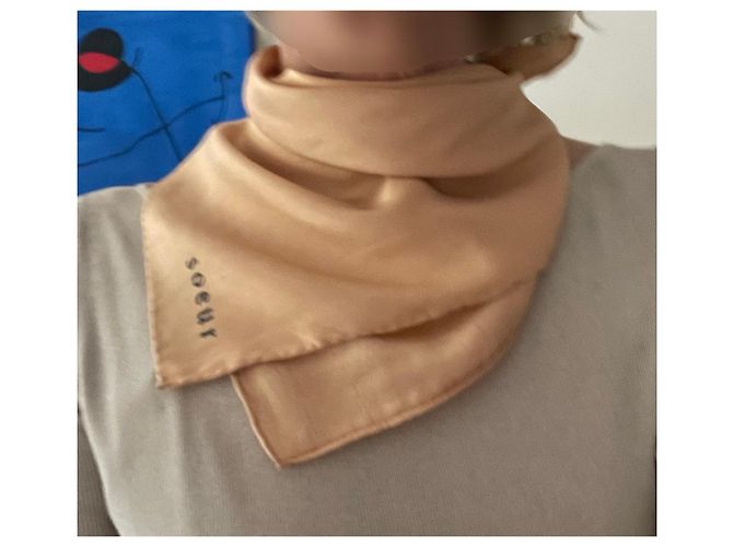 beige gold wildseide Tuch oder Bandana Soeur T.U Golden - Ansicht 6