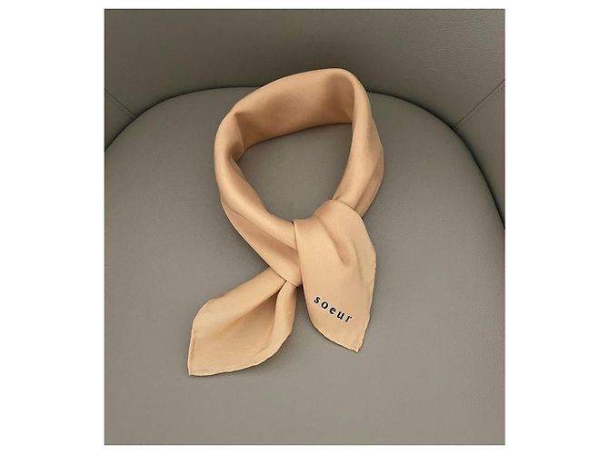 beige gold wildseide Tuch oder Bandana Soeur T.U Golden - Ansicht 7