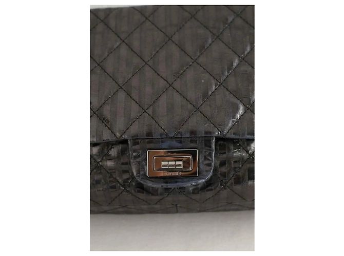 Chanel Borsa a Spalla 2.55 in Pelle Grigia Grigio - vista 2