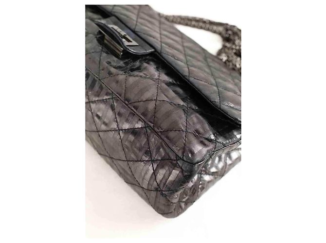 Chanel Borsa a Spalla 2.55 in Pelle Grigia Grigio - vista 6