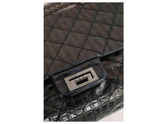 Chanel Borsa a Spalla 2.55 in Pelle Grigia Grigio - vista 7