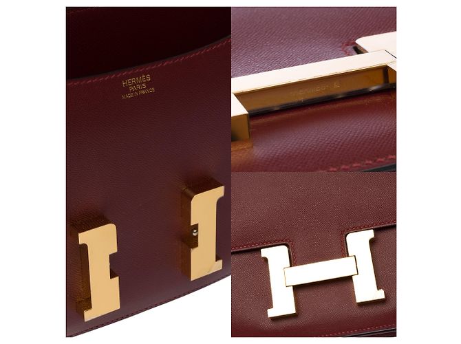 Hermès Borsa HERMES Constance in Pelle Rossa - 103287 Rosso - vista 7