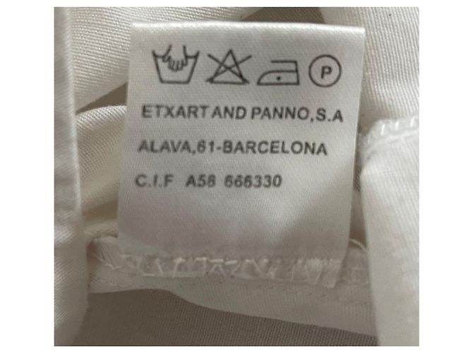 Autre Marque Top asimétrico blanco de algodón y lycra Etxart Panno talla 38 - vista 10
