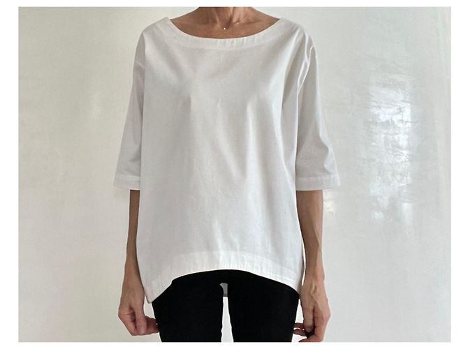 Autre Marque Top asimétrico blanco de algodón y lycra Etxart Panno talla 38 - vista 11