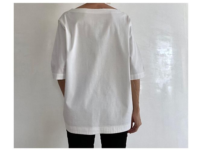 Autre Marque Top asimétrico blanco de algodón y lycra Etxart Panno talla 38 - vista 12