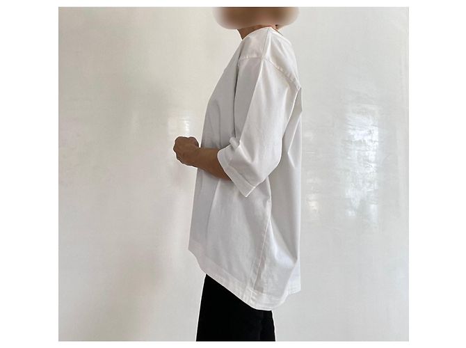 Autre Marque Top asimétrico blanco de algodón y lycra Etxart Panno talla 38 - vista 13