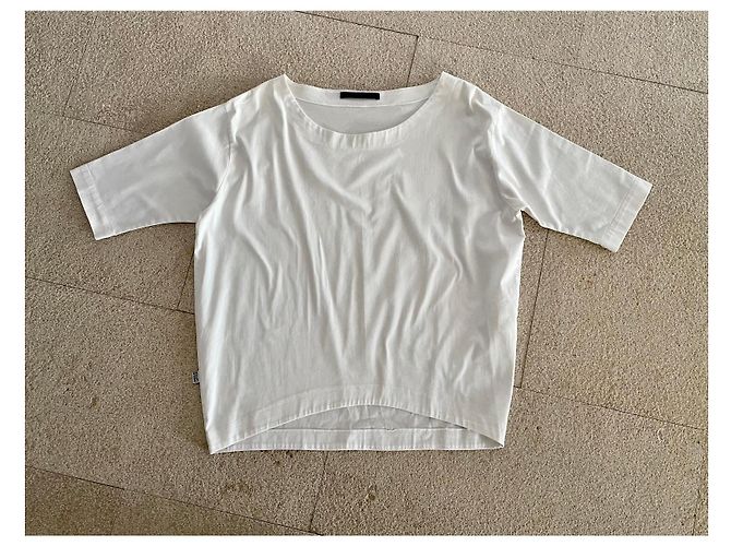 Autre Marque Top asimétrico blanco de algodón y lycra Etxart Panno talla 38 - vista 2