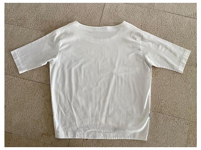 Autre Marque Top asimétrico blanco de algodón y lycra Etxart Panno talla 38 - vista 3
