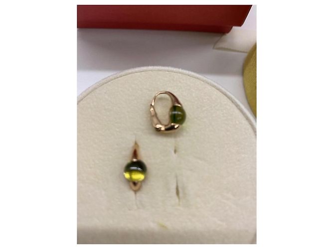 Orecchini Pomellato Mama Non Mama Oro Rosa Peridoto Verde chiaro - vista 2