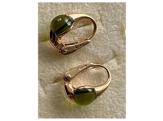 Orecchini Pomellato Mama Non Mama Oro Rosa Peridoto Verde chiaro - vista 4