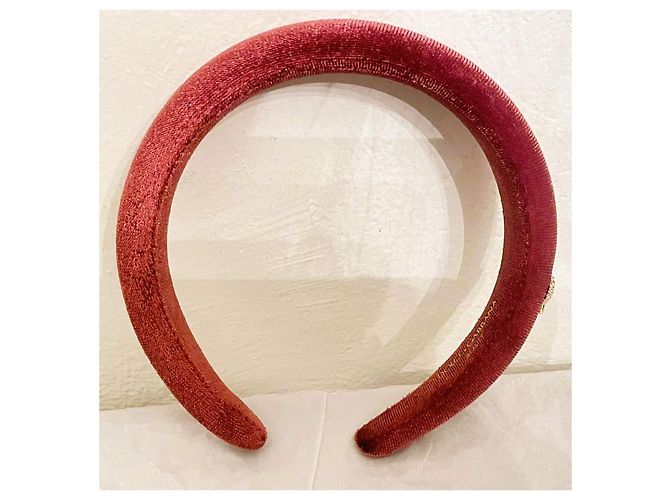 gioiello per capelli DOLCE & GABBANA velluto color rosa scuro con stemma Bordò - vista 6