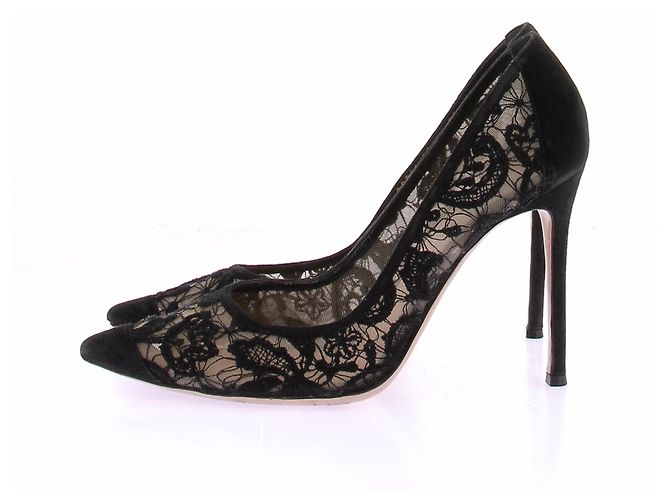 Gianvito Rossi Schwarze Spitzen-Pumps - Ansicht 3