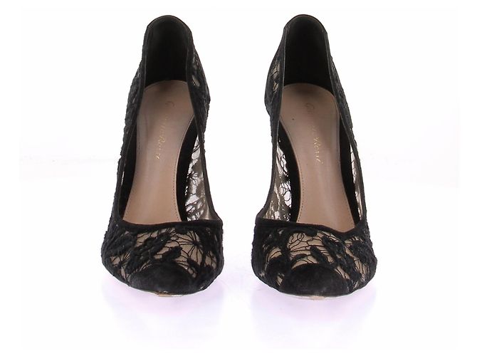 Gianvito Rossi Schwarze Spitzen-Pumps - Ansicht 4