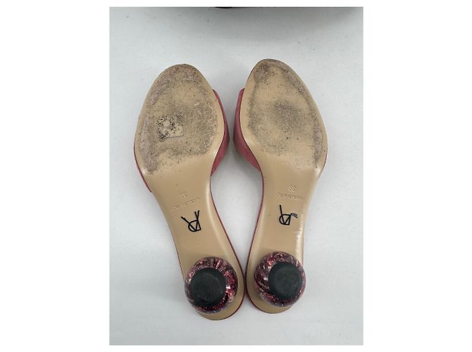 Paul Andrew Mule rosa in suede invecchiato - vista 2
