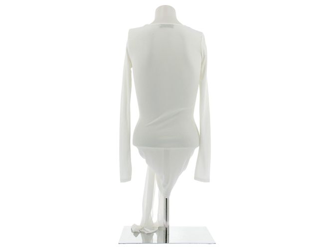 Autre Marque Vestido curto branco com nó e mangas longas KAIIA - vista 2