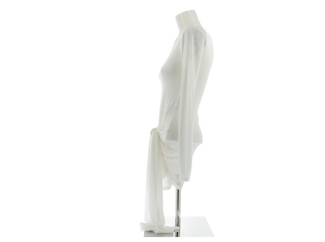 Autre Marque Vestido curto branco com nó e mangas longas KAIIA - vista 4