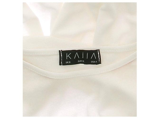 Autre Marque Vestido curto branco com nó e mangas longas KAIIA - vista 5