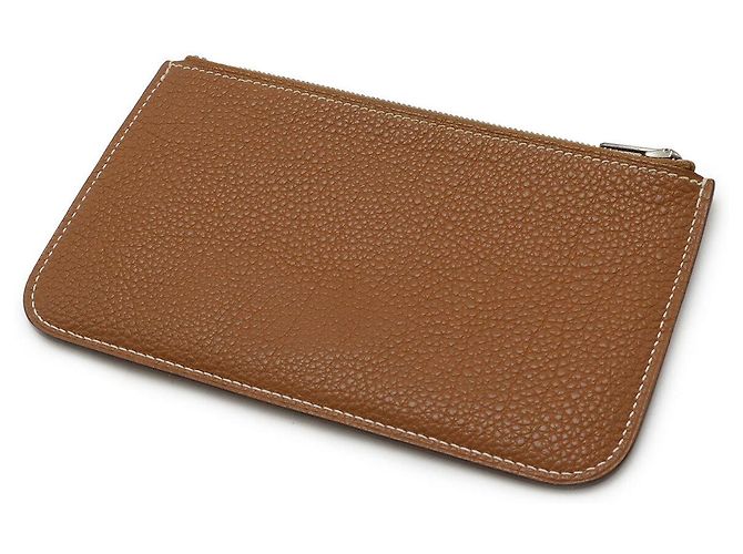 Monedero Dogon Togo de Hermès Dorado Bronce - vista 2
