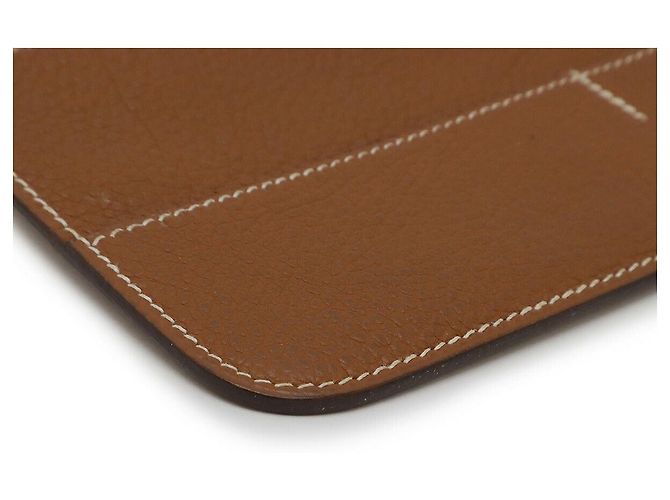 Monedero Dogon Togo de Hermès Dorado Bronce - vista 3