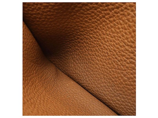 Monedero Dogon Togo de Hermès Dorado Bronce - vista 6
