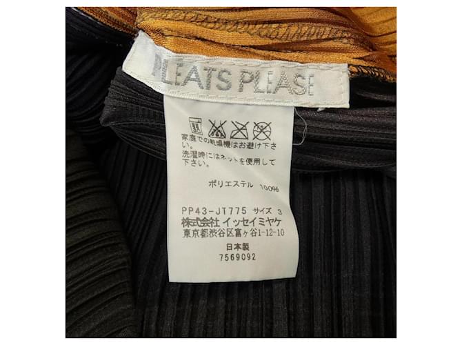 Issey Miyake Túnica Patchwork Pleats Please 2014 Castaño Púrpura Azul marino - vista 3