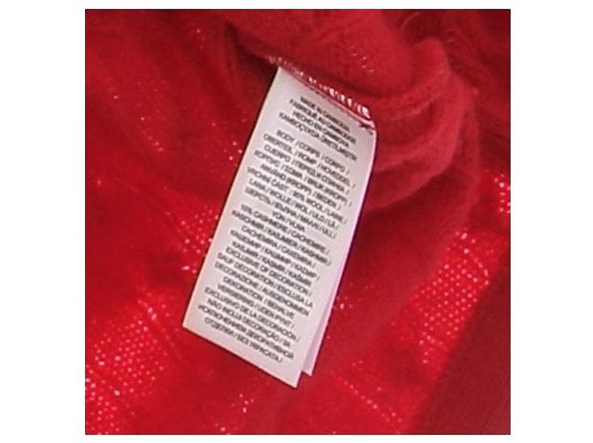 Polo Ralph Lauren Polo-Pullover aus rotem, gedrehtem Strick aus Wolle und Kaschmir - Ansicht 5