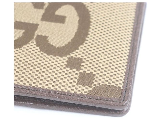 Billetera bifold de lona GG Jumbo de Gucci Castaño - vista 5