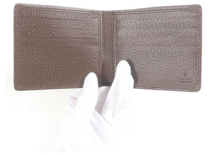 Billetera bifold de lona GG Jumbo de Gucci Castaño - vista 6
