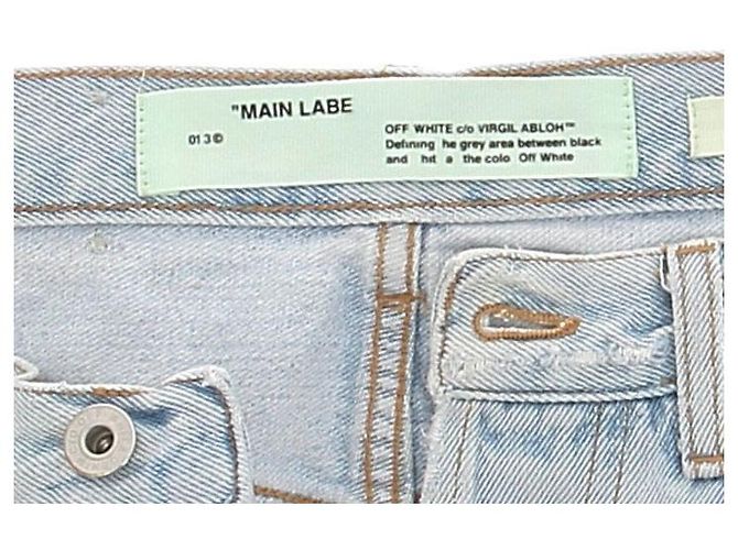 Off White Short de denim azul claro - vista 5