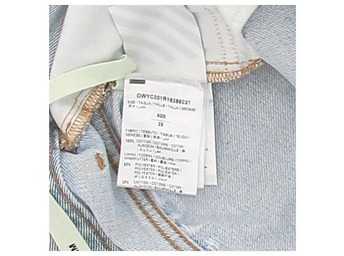 Off White Short de denim azul claro - vista 6