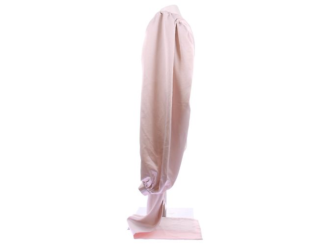 Autre Marque Asymmetrisches Kleid aus hellrosa Satin Pink - Ansicht 4