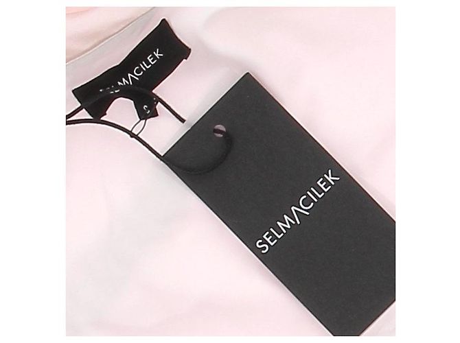 Autre Marque Asymmetrisches Kleid aus hellrosa Satin Pink - Ansicht 5