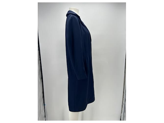 Giacca lunga Sandro blu navy in cotone - vista 3