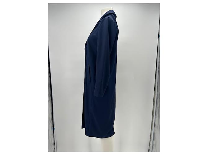 Giacca lunga Sandro blu navy in cotone - vista 4