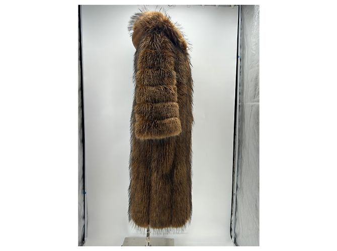 Philipp Plein Pelliccia lunga marrone - vista 3