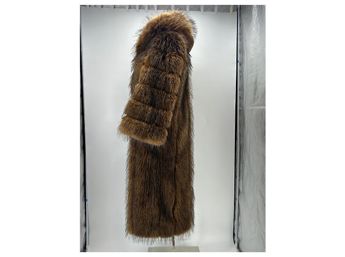 Philipp Plein Pelliccia lunga marrone - vista 4