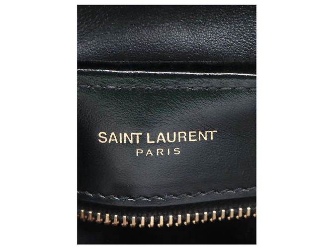Saint Laurent Borsa a tracolla in velluto nero Loulou - vista 11