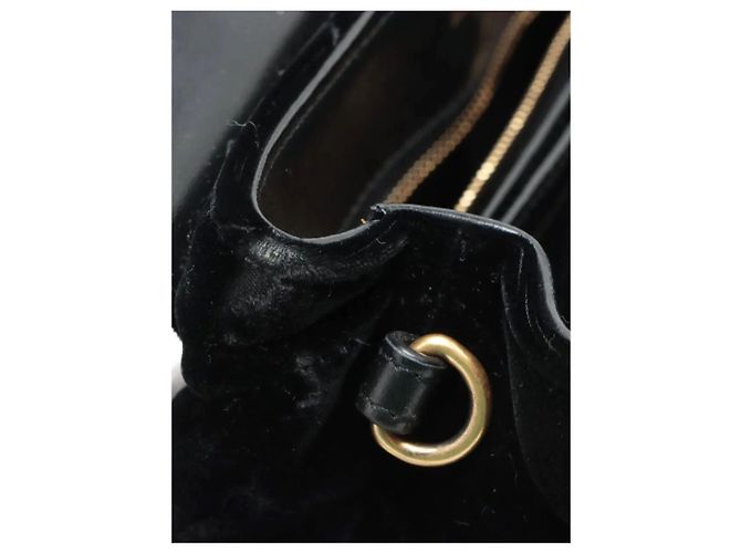Saint Laurent Borsa a tracolla in velluto nero Loulou - vista 14