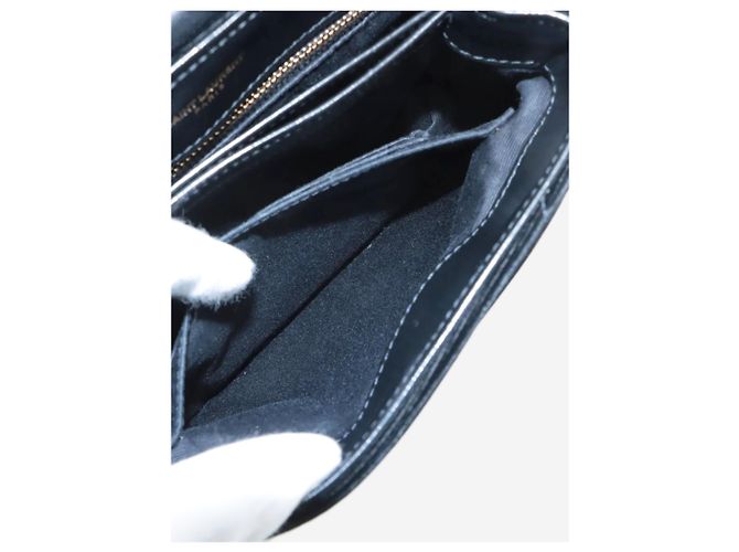 Saint Laurent Borsa a tracolla in velluto nero Loulou - vista 7