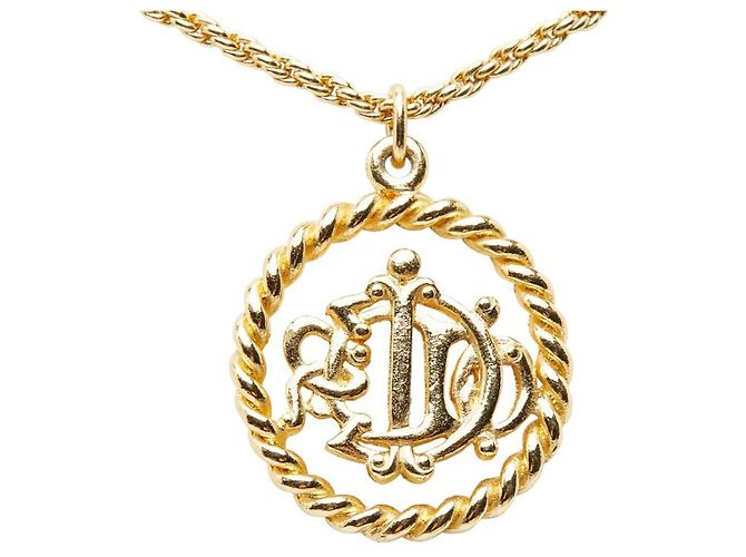 Collana con Logo Placcato Oro Christian Dior D'oro - vista 2
