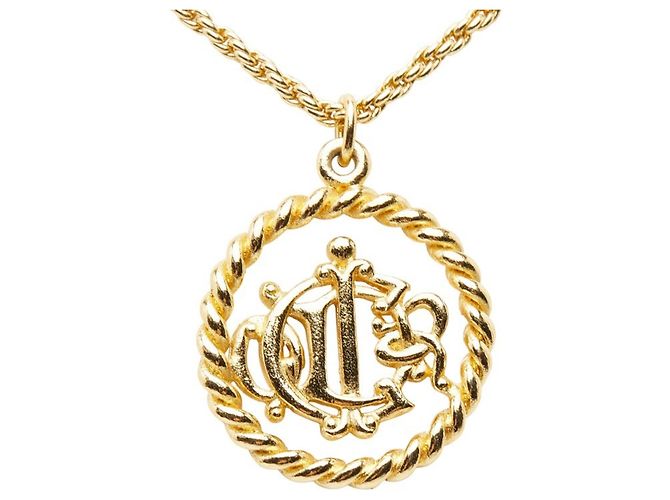 Collana con Logo Placcato Oro Christian Dior D'oro - vista 3
