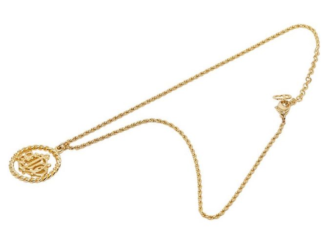 Collana con Logo Placcato Oro Christian Dior D'oro - vista 4