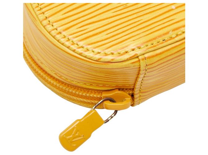 Pochette Bijou 8 Ecran Epi Louis Vuitton Giallo - vista 7
