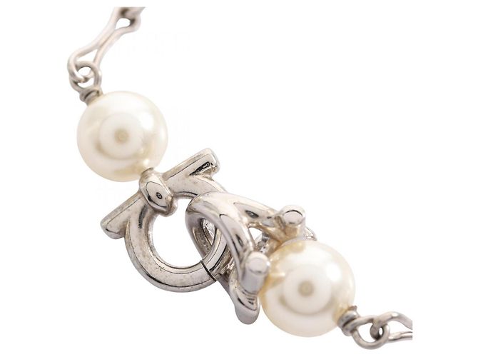 Bracelet Gancini Charm Salvatore Ferragamo Argenté - vue 2