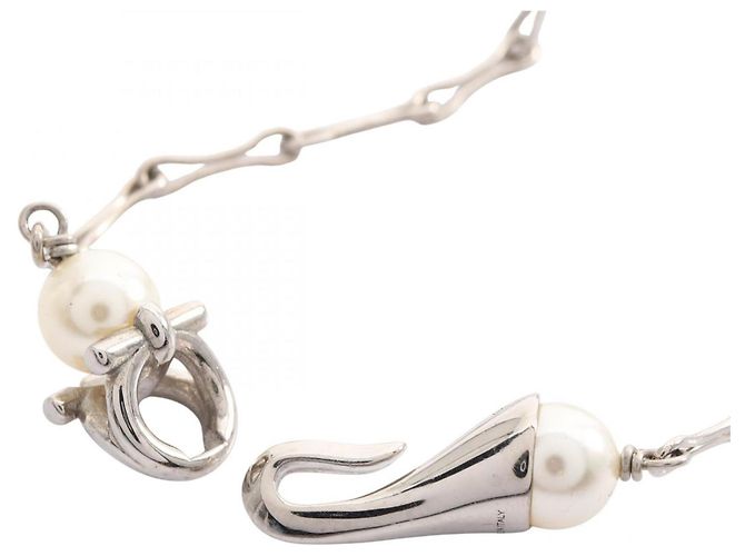 Bracelet Gancini Charm Salvatore Ferragamo Argenté - vue 4