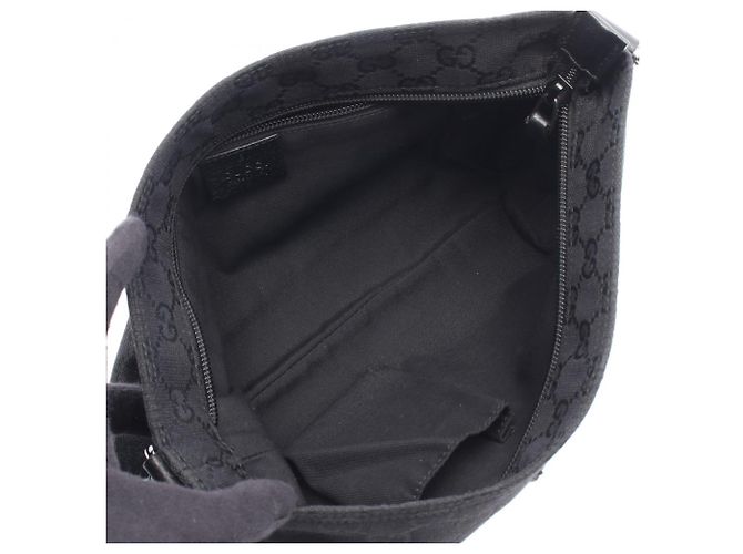Borsa a Spalla Gucci Sherry Line GG in Tela Nero - vista 3